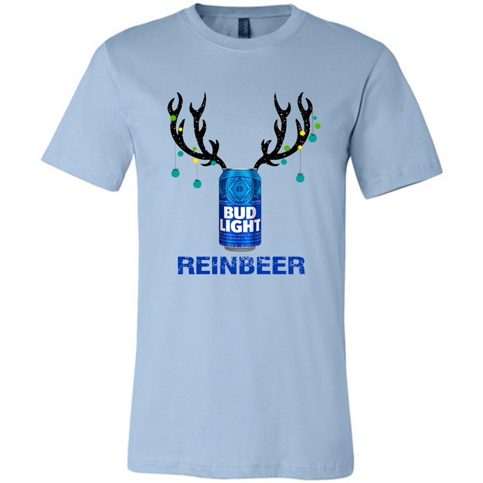 Bud Light Reinbeer Funny Beer Reindeer Christmas Sweatshirt - Canvas Unisex T-Shirt