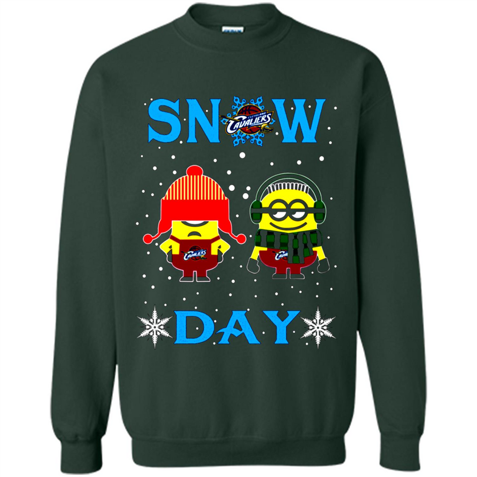 Snow Day Shirt For Cleveland Cavaliers Vs Minion Fans pingpong