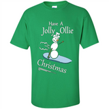 Snowman Snowboarder Tshirt Have Jolly Ollie Christmas
