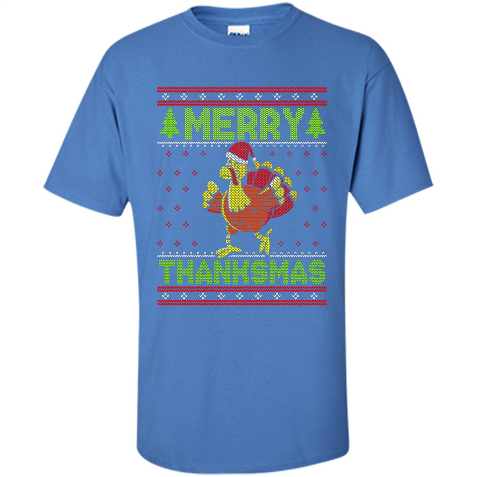 Merry Thankmas Ugly Xmas Thanksgiving Turkey Sweatshirt - Shirt