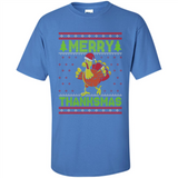 Merry Thankmas Ugly Xmas Thanksgiving Turkey Sweatshirt - Shirt