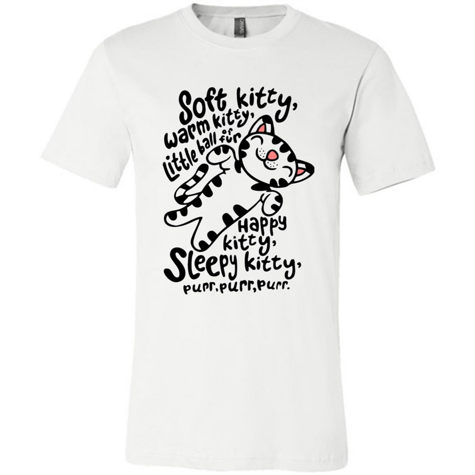 Soft kitty warm kitty little ball of fur - Canvas Unisex T-Shirt