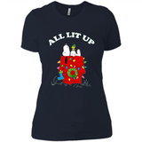 Peanuts By Schulz Snoopy Young Men_s Christmas - Ladies' Boyfriend T-Shirt