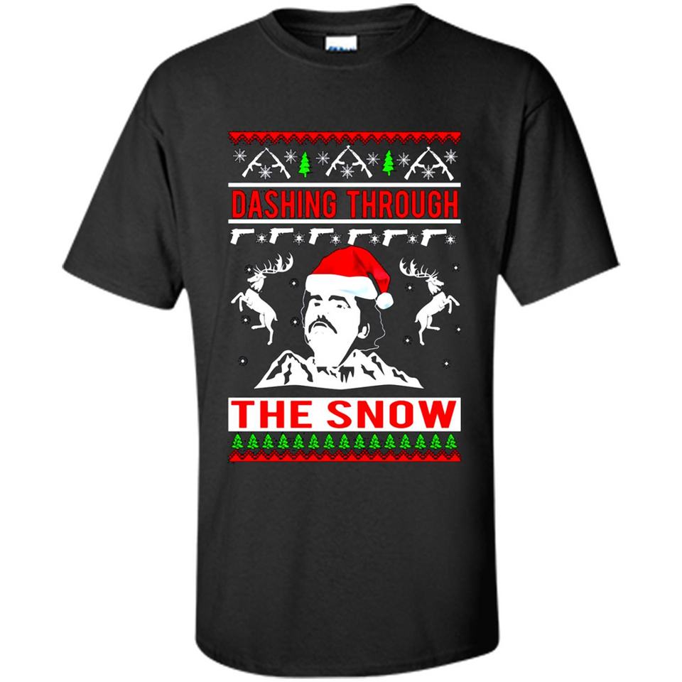Narcos dashing through the snow Christmas sweatshirt PINGPONG