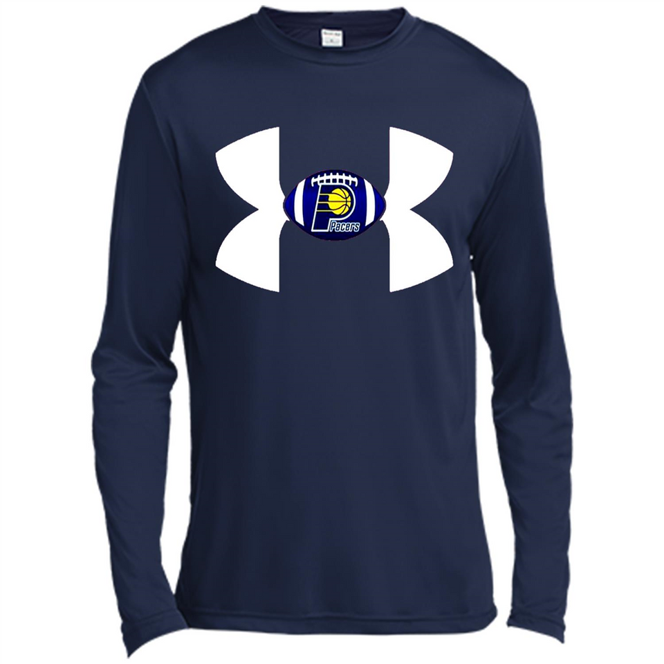 Indiana Pacers Under Armour Logo - Canvas Long Sleeve T-Shirt