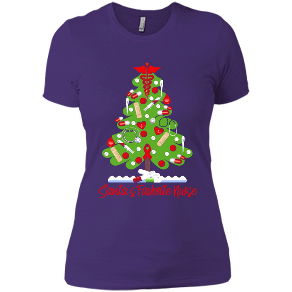 Santa's Favorite Nurse Christmas Tee