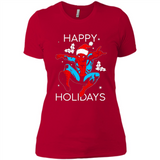Marvel Spider Man Happy Holidays Santa Christmas Mug PINGPONG - Ladies' Boyfriend T-Shirt