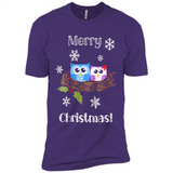 Cute Christmas Shirt Merry Christmas Snowflakes Owls Nest