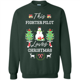 This Fighter Pilot Loves Christmas Tree Shirt with Snowman