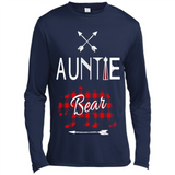 Aunt Shirt Buffalo Plaid Family Camp Bear Tee - Canvas Long Sleeve T-Shirt