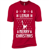 Vintage Tee For Women Men Graphic Shirts Lemur Ugly Christmas Sweater - Premium Short Sleeve T-Shirt