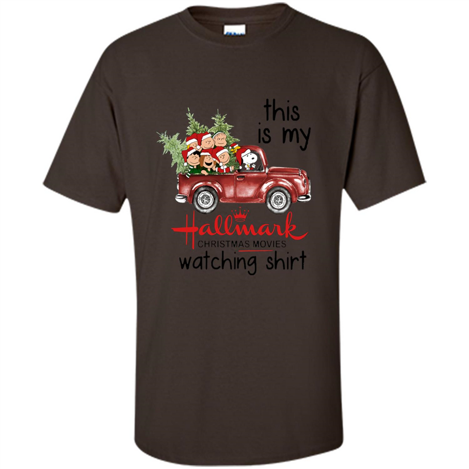 Snoopy This Is My Hallmark Christmas Movies Watching T-Shirt - Shirt