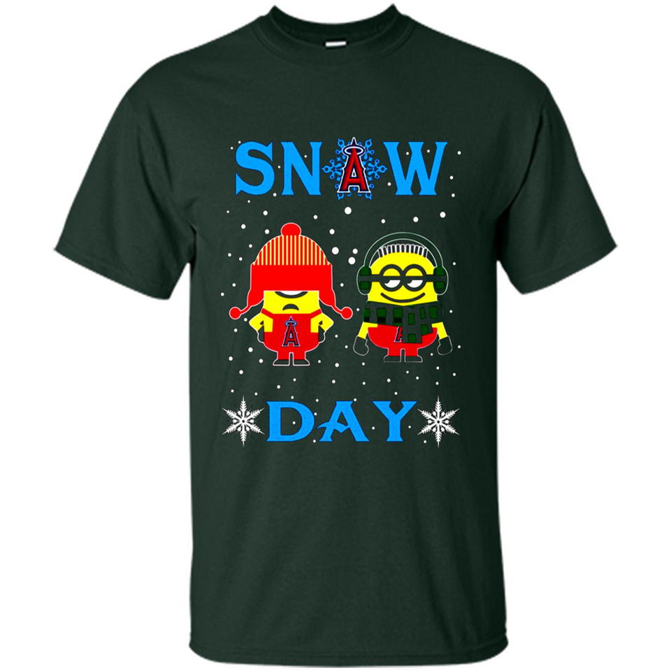 Snow Day Shirt For Los Angeles Angels Vs Minion Fans pingpong