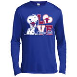 Snoopy loves NBA Chicago Bulls - Canvas Long Sleeve T-Shirt