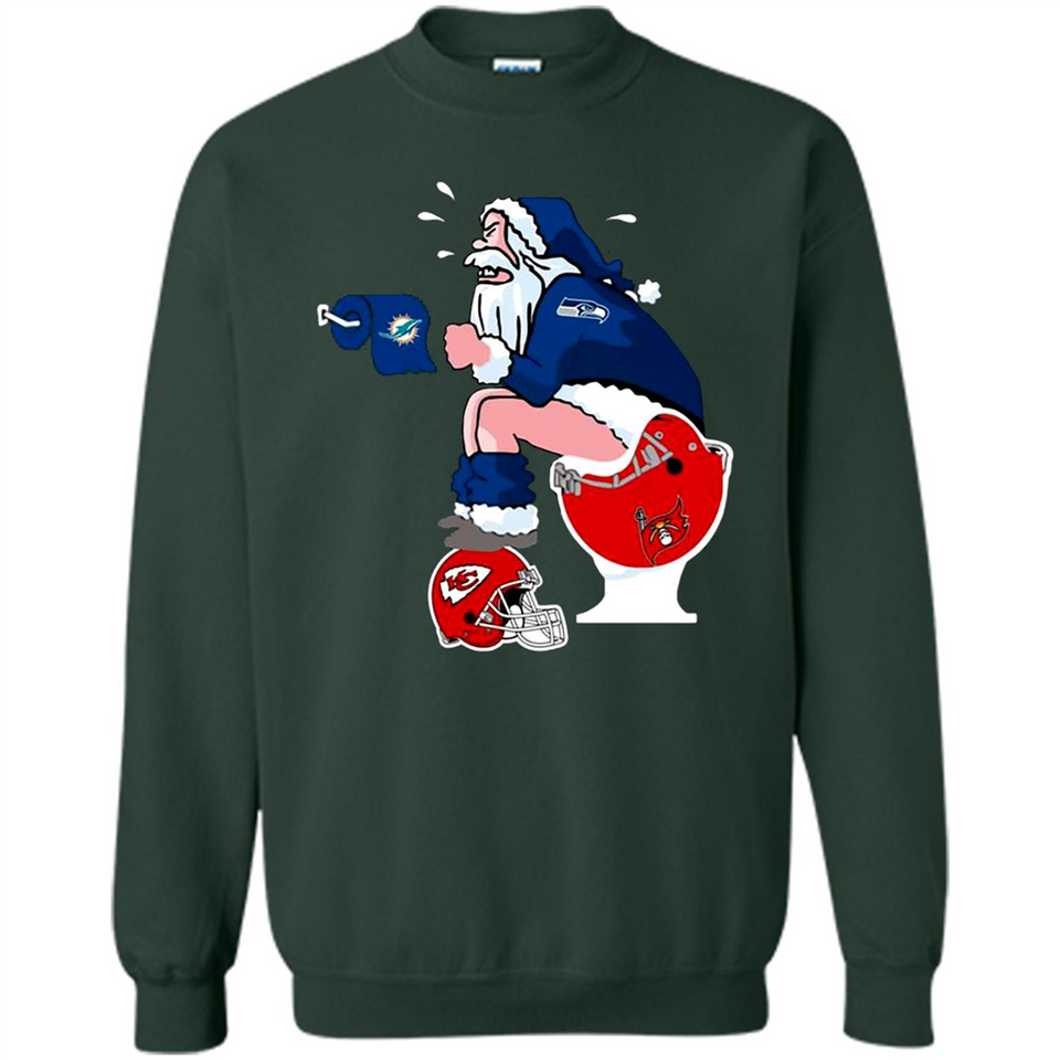 Seattle Seahawks Santa Claus Toilet