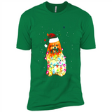 Pomeranian Santa Lights Christmas Dog Xmas Sweatshirt - Premium Short Sleeve T-Shirt