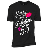 Sassy and Fabulous at 55 - 55th Birthday - Premium Short Sleeve T-Shirt