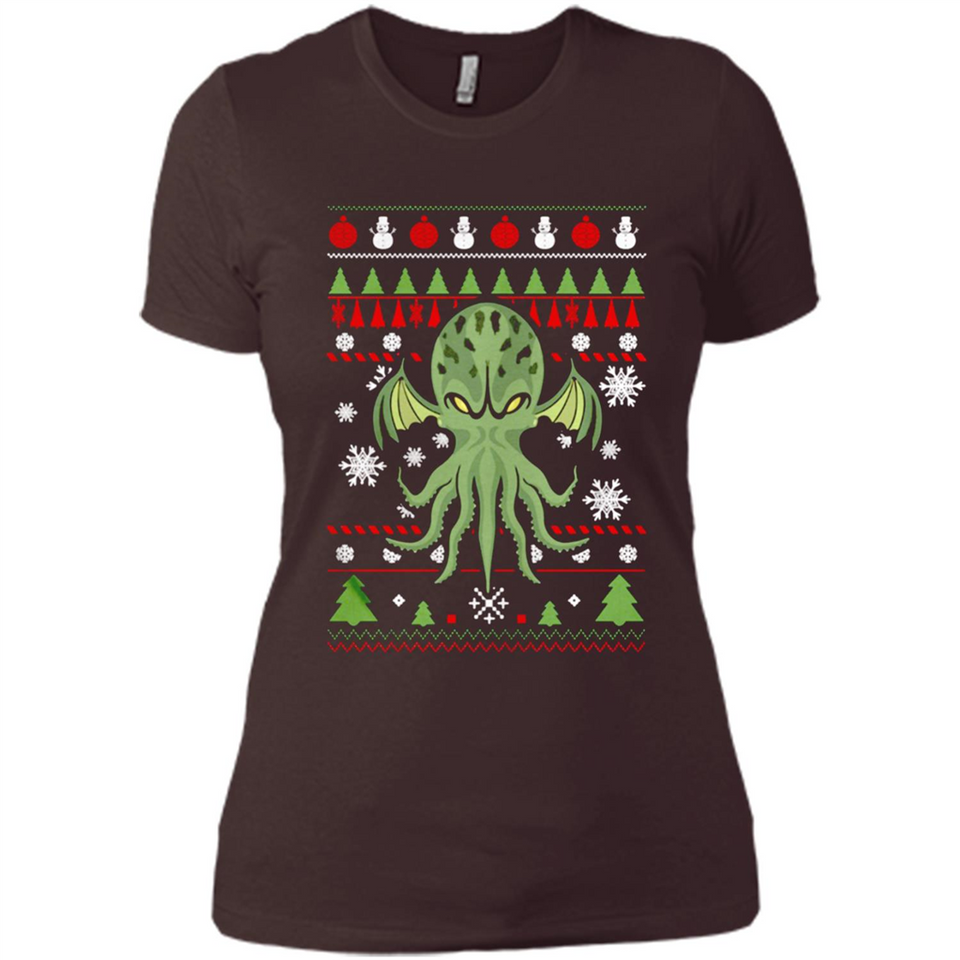 Octopus Ugly Sweater Christmas - Ladies' Boyfriend T-Shirt