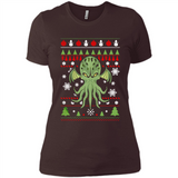 Octopus Ugly Sweater Christmas - Ladies' Boyfriend T-Shirt