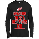 Reasons to be a Detroit Red Wings Fan Complete List on Back - Canvas Long Sleeve T-Shirt