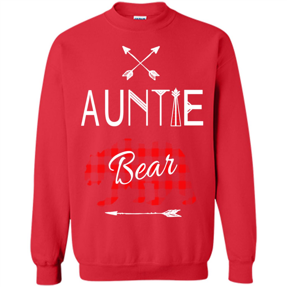 Aunt Shirt Buffalo Plaid Family Camp Bear Tee - Sweatshirt