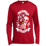 Christmas Shirt, Santa Nice Or Naughty Xmas - Canvas Long Sleeve T-Shirt