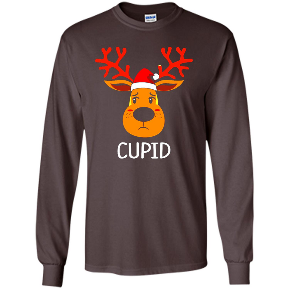 Cupid Santa Claus Funny Xmas Holiday T-Shirt - Long Sleeve T-Shirt