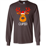 Cupid Santa Claus Funny Xmas Holiday T-Shirt - Long Sleeve T-Shirt