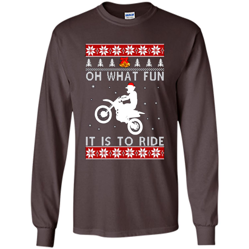 Motocross oh what fun it is to ride Christmas sweater PINGPONG