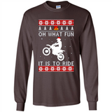 Motocross oh what fun it is to ride Christmas sweater PINGPONG