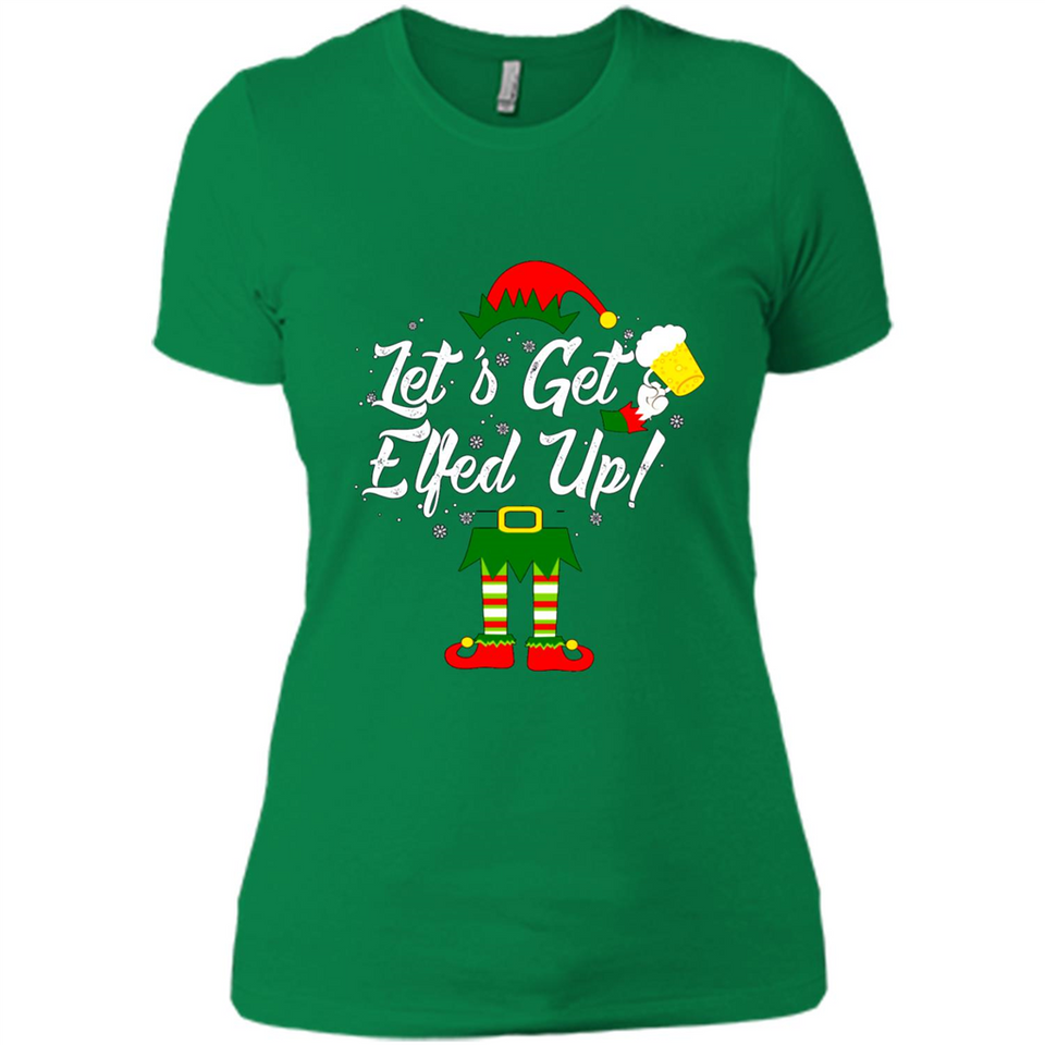 Let's Get Elfed Up Drinking Beer Christmas PINGPONG
