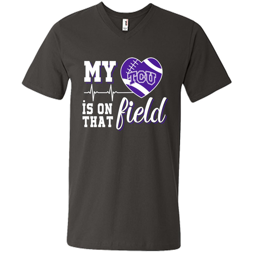 TCU Horned Frogs Football My Heart is on that Field - Men's V-Neck