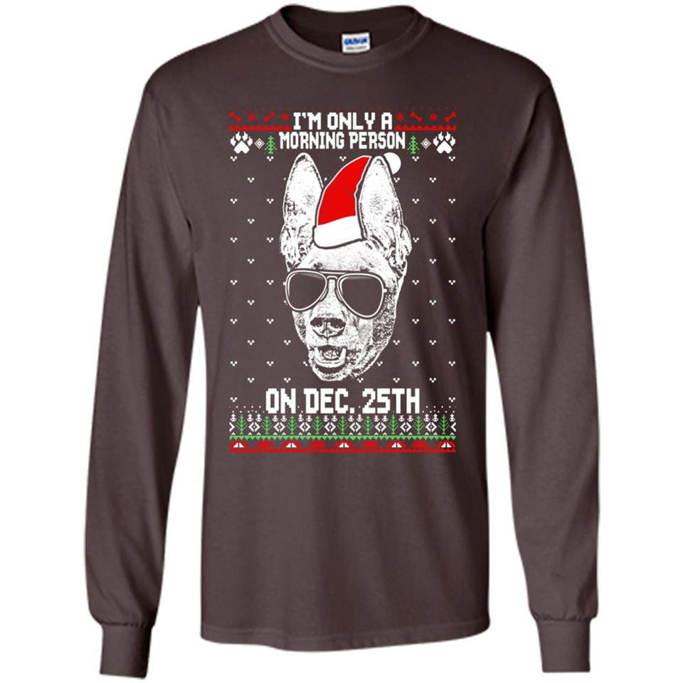 Morning Person Pharaoh Hound Funny Xmas - Long Sleeve T-Shirt