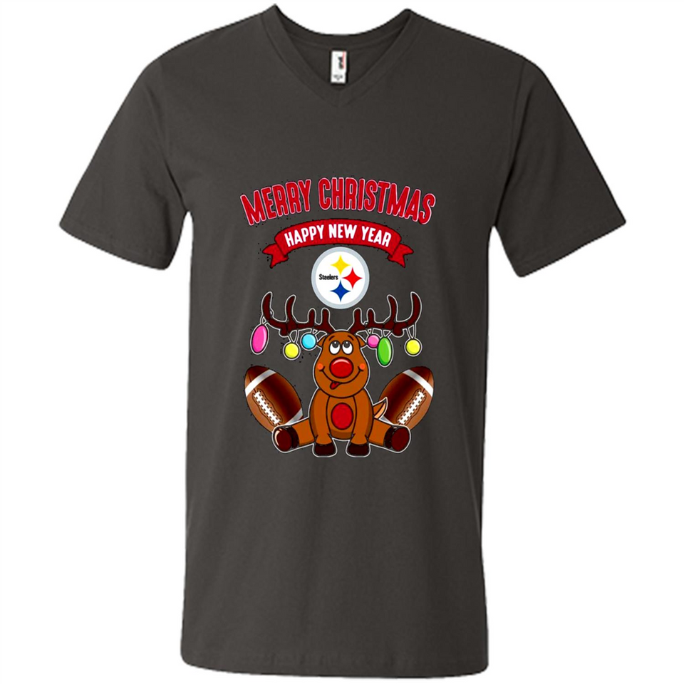 Pittsburgh Steelers NFL Reindeer Funny Merry Christmas And Happy New Year