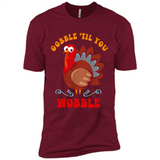 Thanksgiving Gobble Wobble Turkey - Premium Short Sleeve T-Shirt