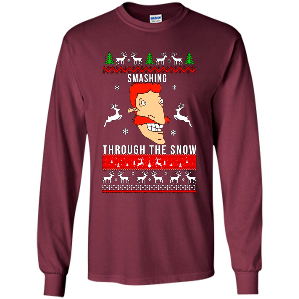 Nigel Thornberry Smashing through the snow Christmas sweatshirt PINGPONG