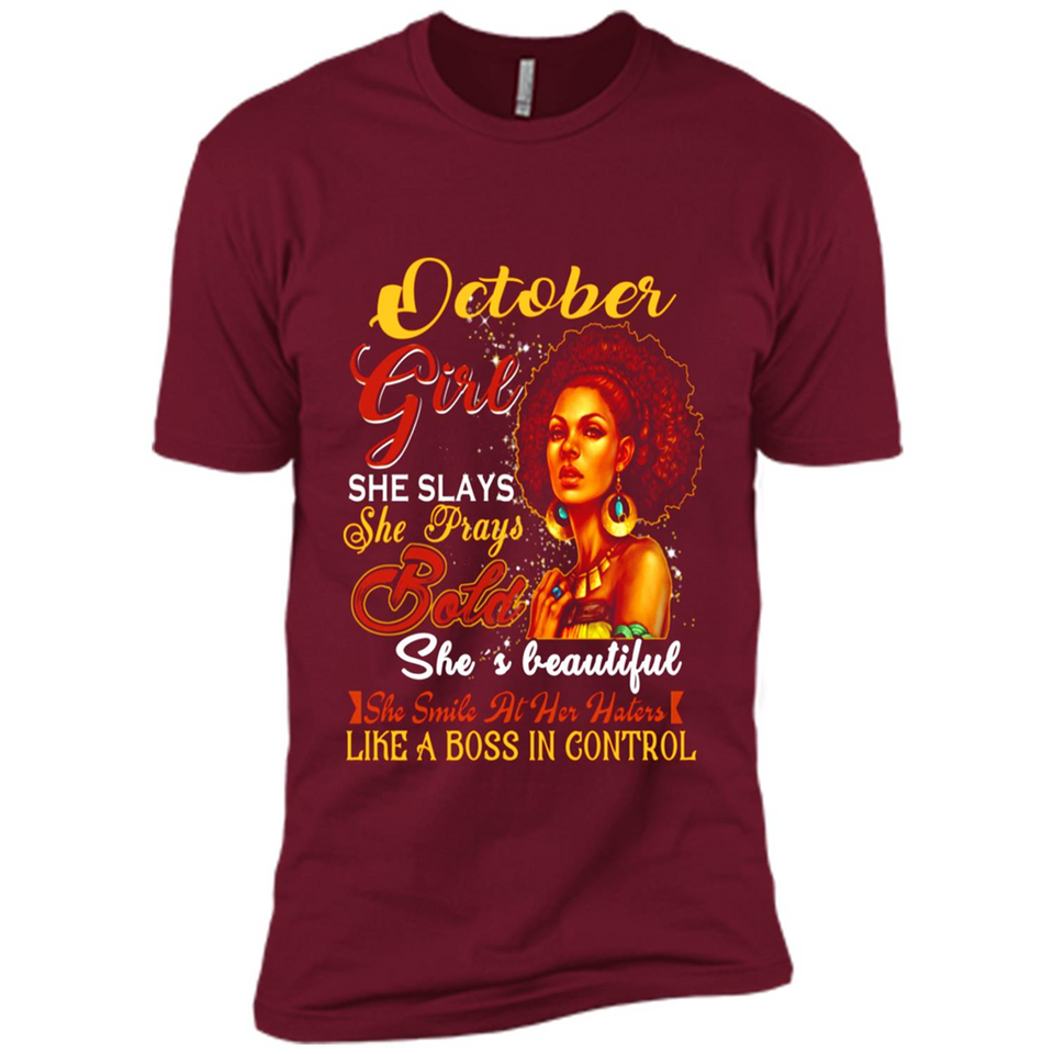 October Girl She Slays She Prays Beautiful Birthday PINGPONG