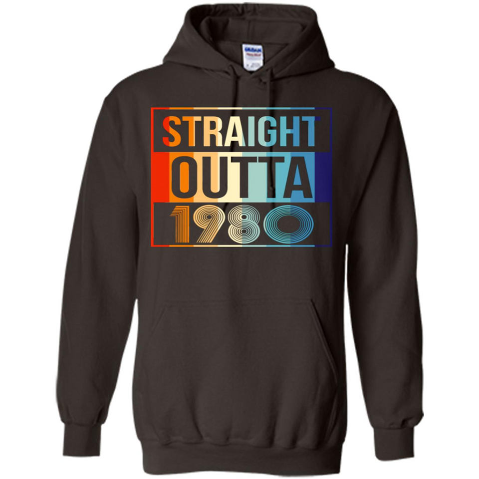 Retro Straight Outta 1980 38 Years Old - Hoodie