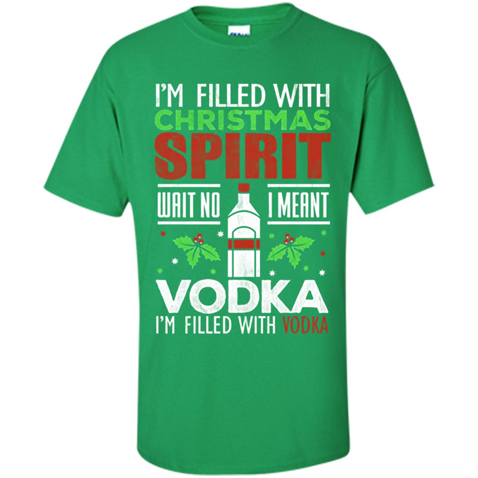 Christmas Gift Shirt Christmas Spirit Vodka Santa - Shirt