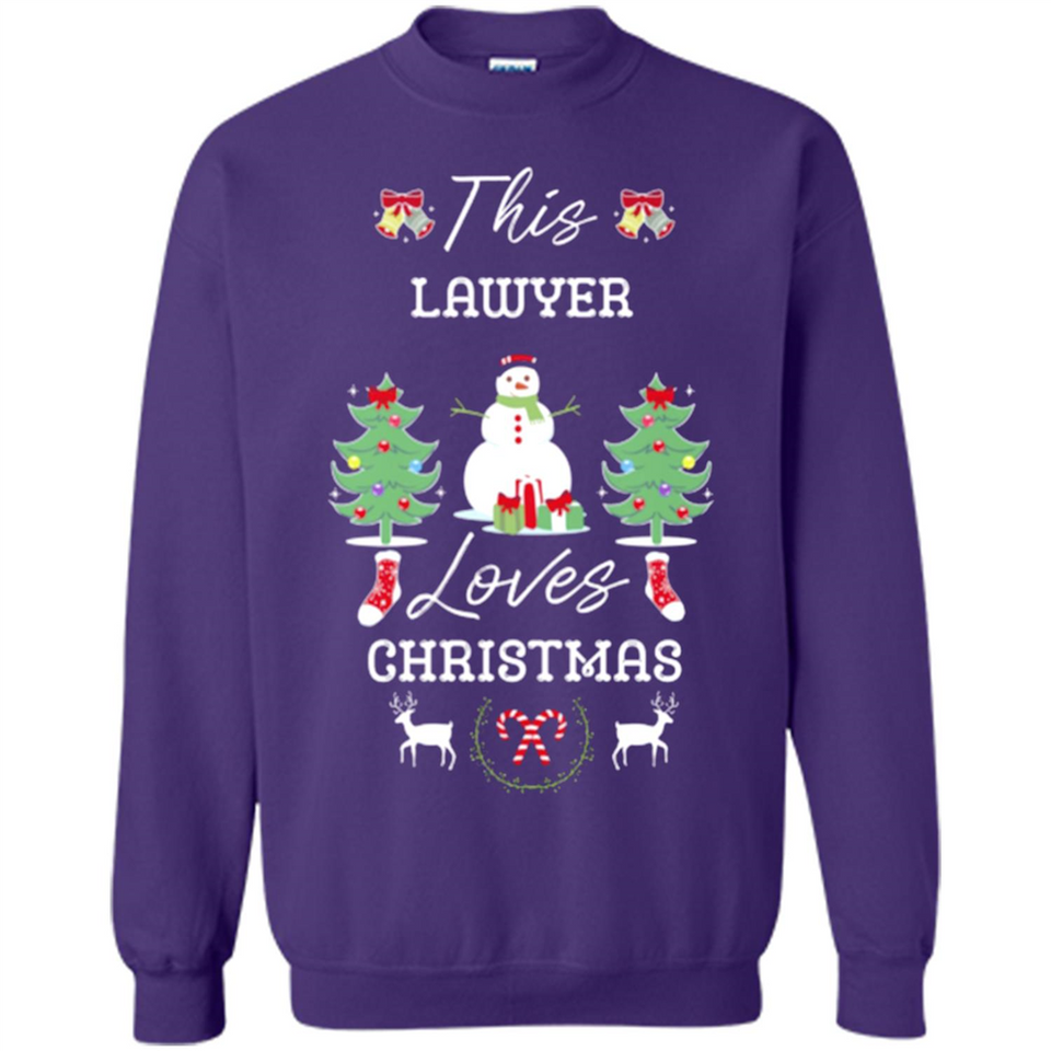 This Lawyer Loves Christmas Tree Shirt with Snowman