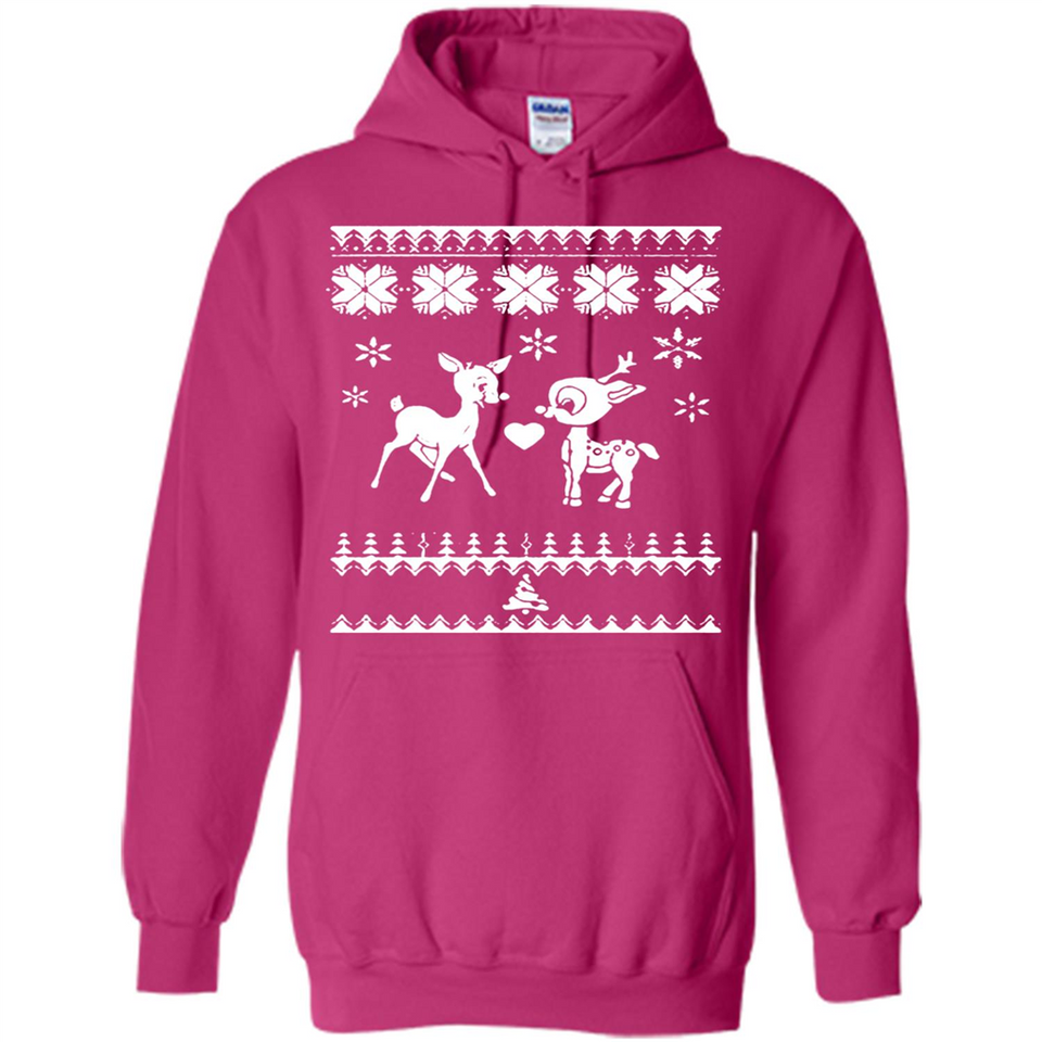 Rudolph and Clarice Ugly Christmas Sweater - Hoodie