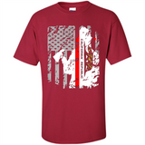 Paradise California Firefighter Thin Red Line Funds Youth T-Shirt PINGPONG - Shirt