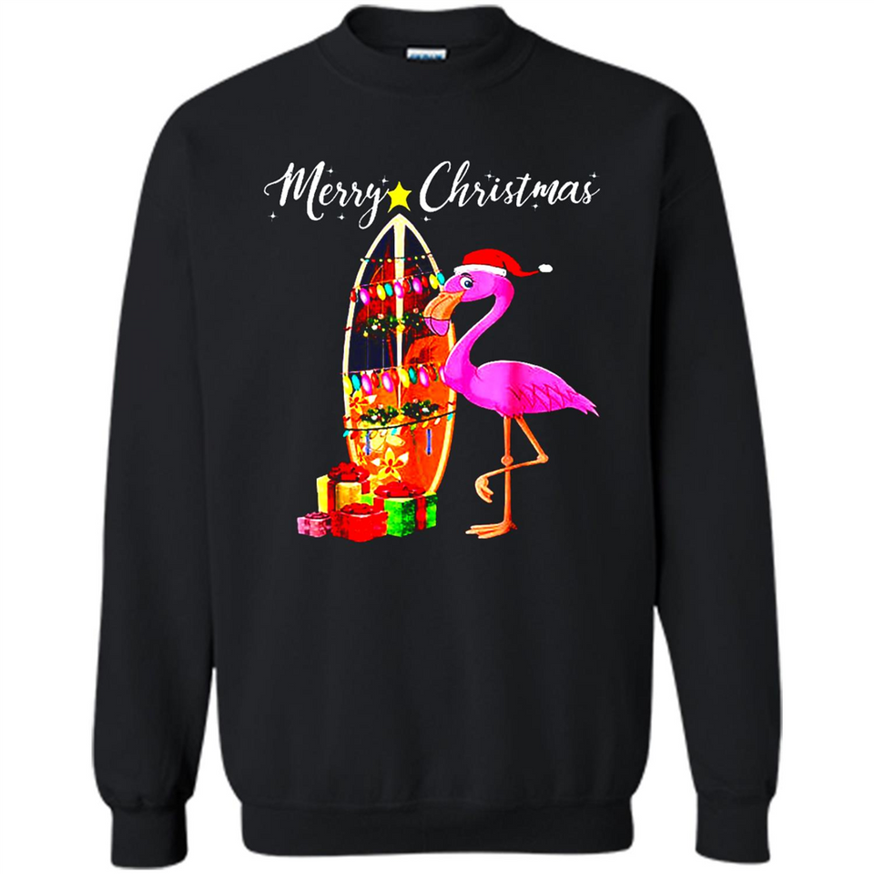 Flamingo Christmas Shirt, Merry Christmas Shirt , Flamingo - Sweatshirt