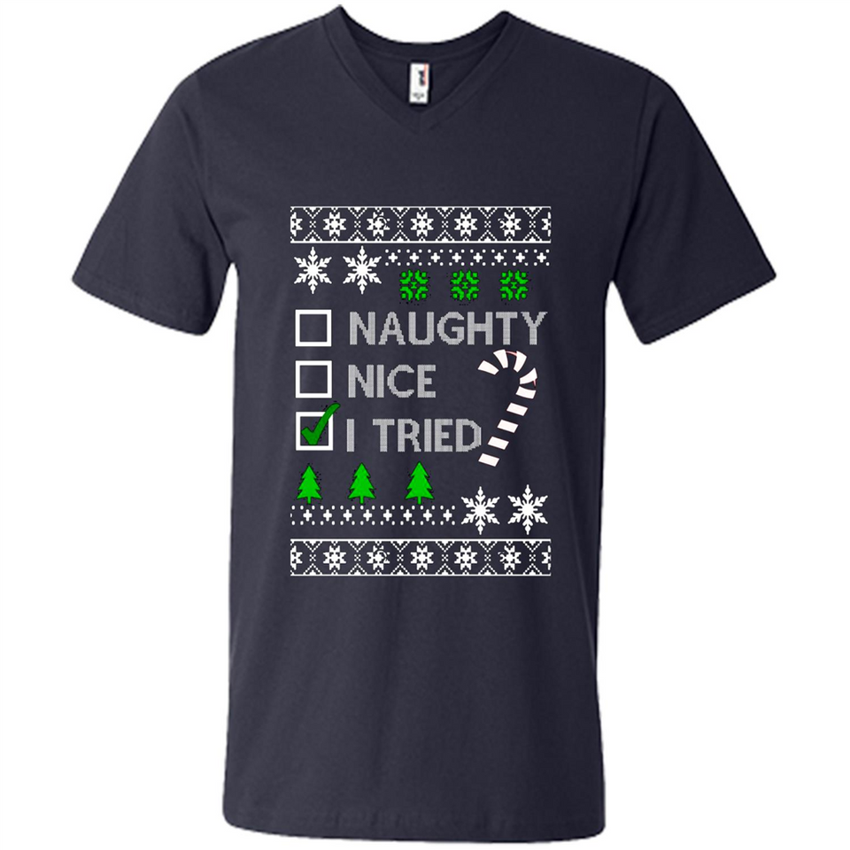 Naughty Nice I Tried Christmas sweatshirt PINGPONG