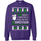 Merry Christmas You Filthy Whovian ugly sweater PINGPONG