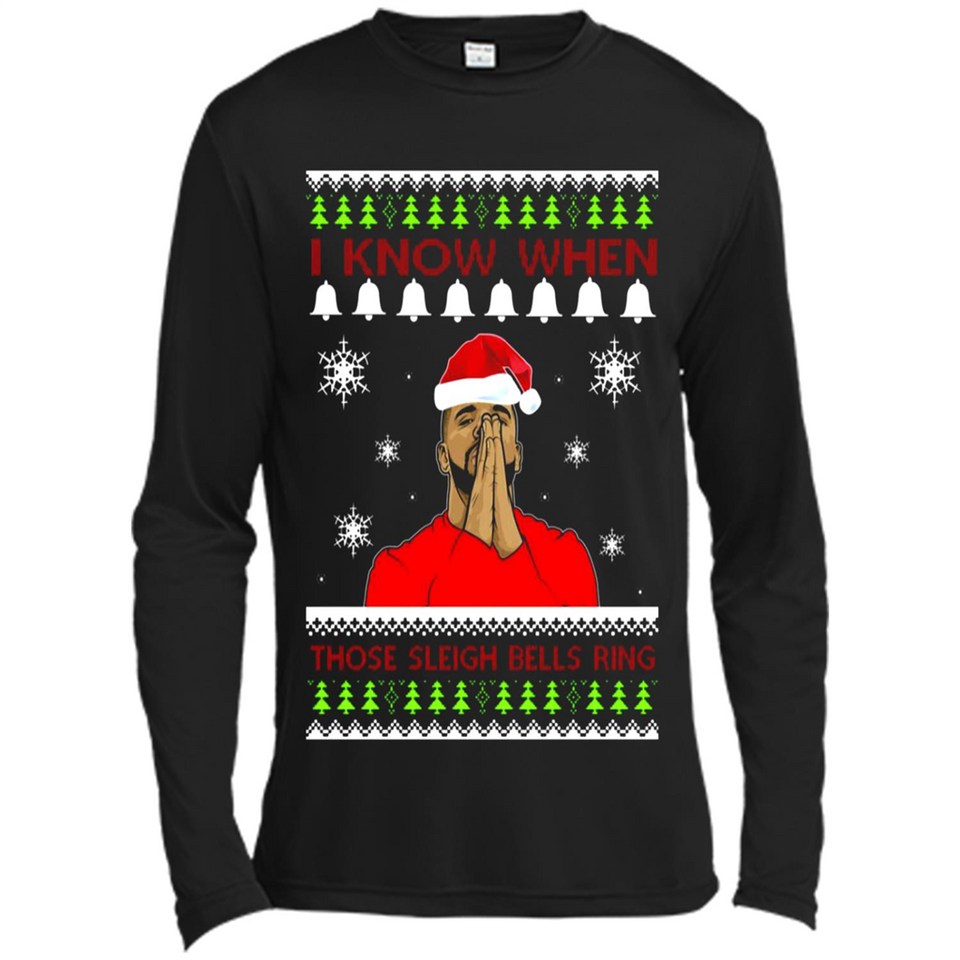 Drake I Know When Those Sleigh Bells Ring Christmas - Canvas Long Sleeve T-Shirt