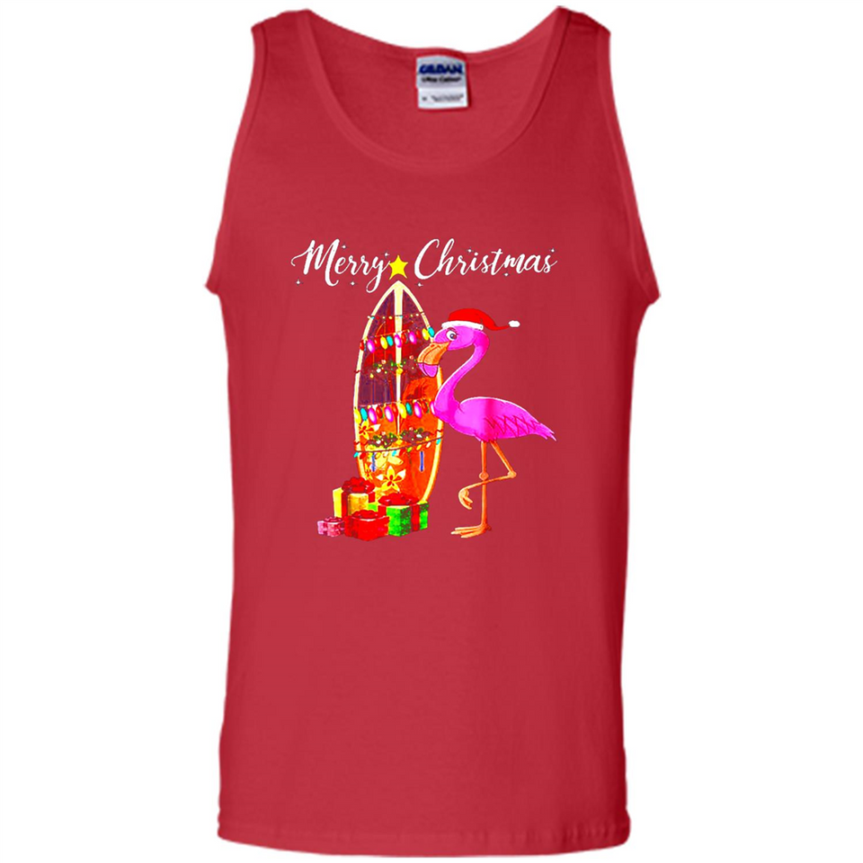 Flamingo Christmas Shirt, Merry Christmas Shirt , Flamingo - Tank Top