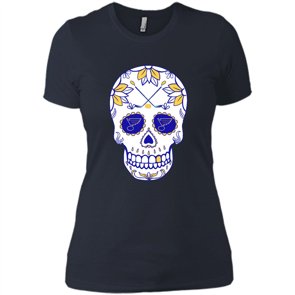 St. Louis Blues Hockey Sugar Skull Day of the Dead