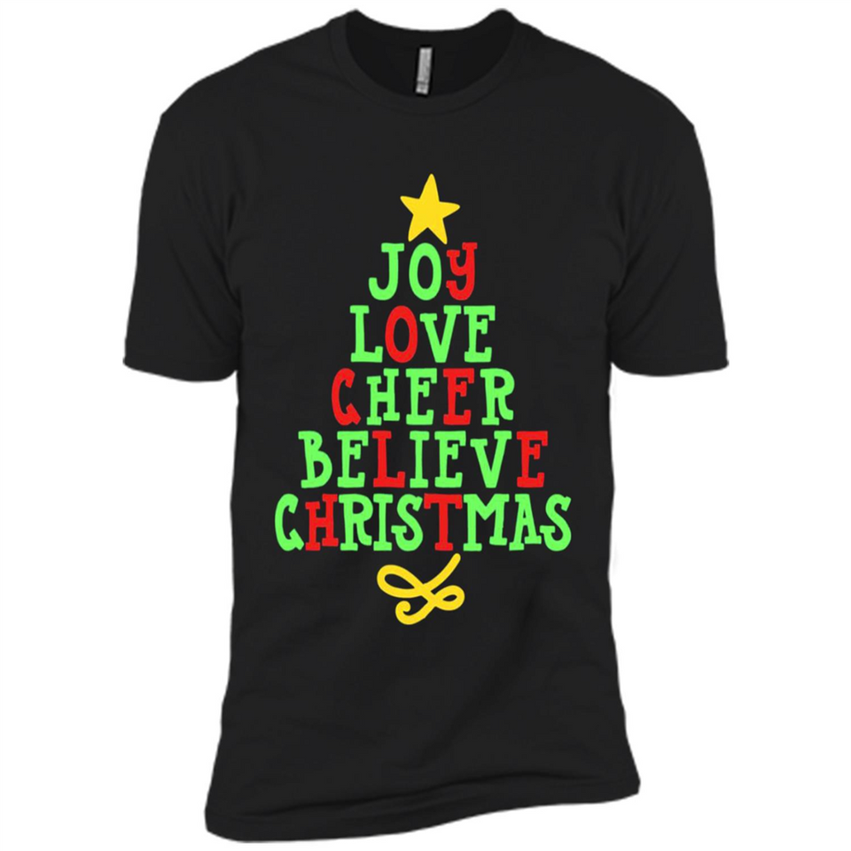Joy Love Cheer Believe Christmas Tree