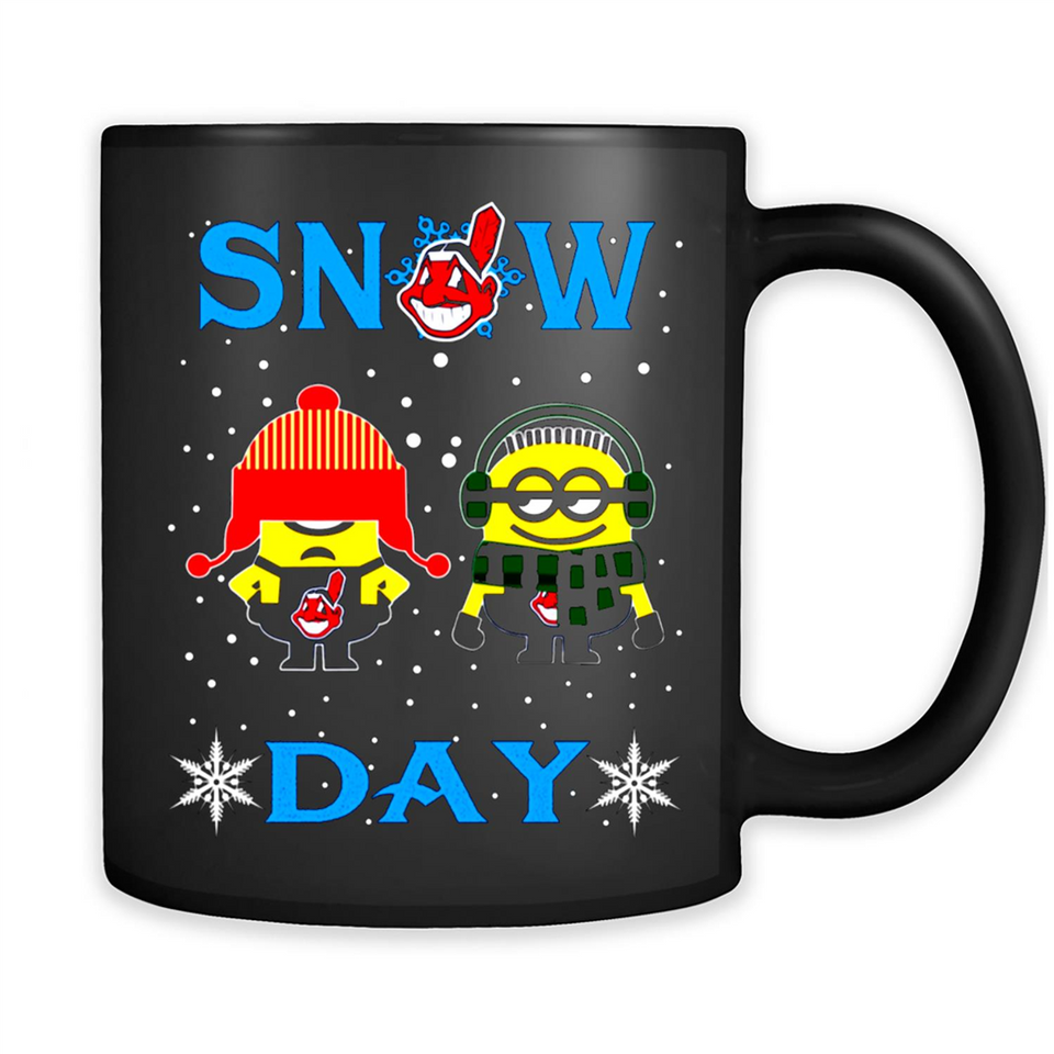 Snow Day Shirt For Cleveland Indians Vs Minion Fans pingpong